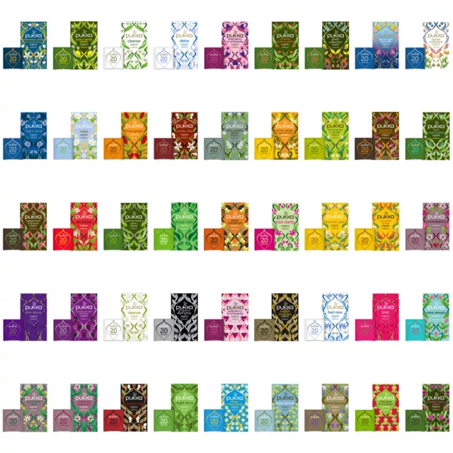 Pukka Herbal Organic Tea Sachets - Choose From 45+ Varieties