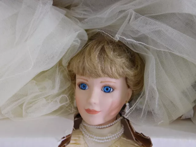 The Ashton Drake Galleries Lisa's 1990's Wedding Dress Porcelain Doll 96514