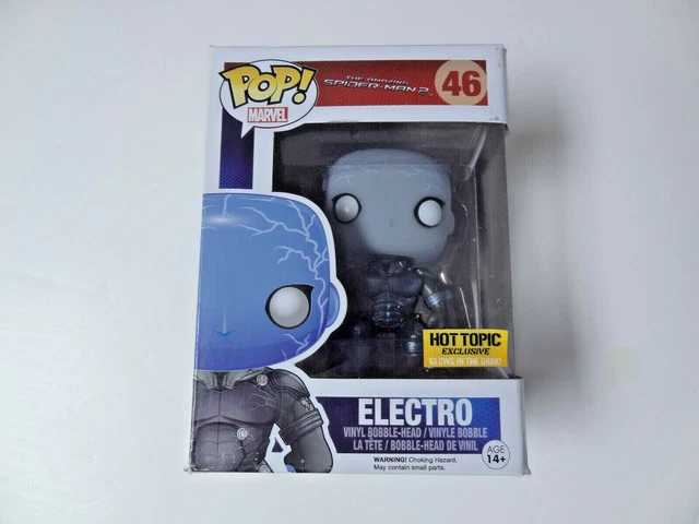 Funko Amazing Spider-Man 2 Electro Metallic GITD Hot Topic NEW DAMAGED BOX GLOW