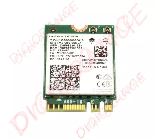 Dual Band Intel Wireless AX210NGW 2.4Gbps 802.11AX AX210 Wireless Wi-Fi 6 Card 3