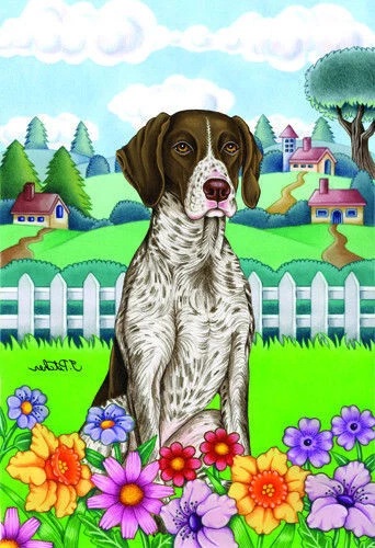 Spring Garden Flag - German Shorthaired Pointer 730491