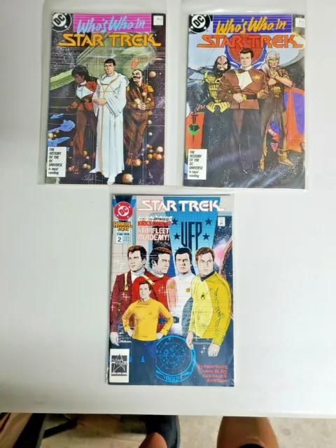 DC Comics Who's Who in Star Trek # 1 & 2 + 1991 Annual # 2 Lot of 3 WOW Nice