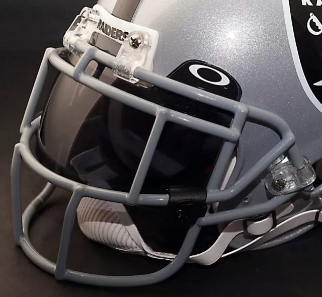 OAKLAND RAIDERS NFL Schutt EGOP Football Helmet Facemask/Faceguard (GRAY)