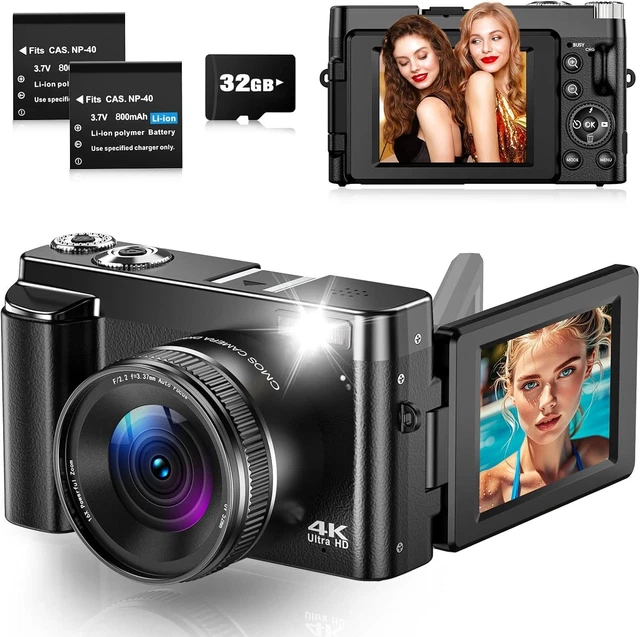 DIGITAL CAMERA,4K 48MP Autofocus Compact Digital Camera with 32G Card ...