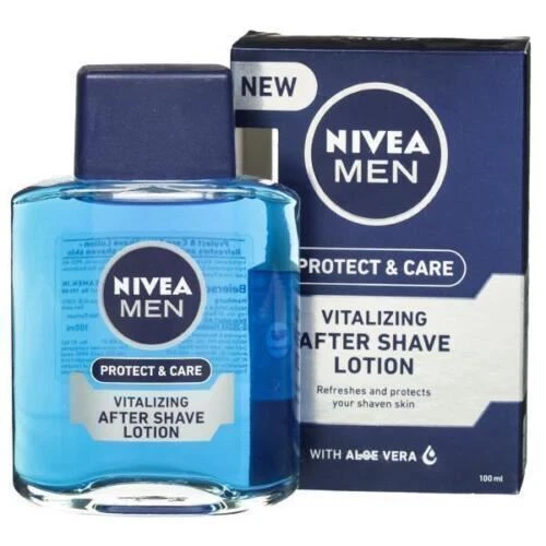 Loción vitalizante después del afeitado Nivea Men Protect & Care con aloe vera - 100 ml
