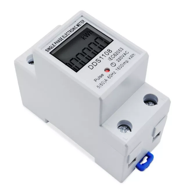 Connexion Câble Pratique LCD Monophasé Compteur D'énergie Électrique 220V 60