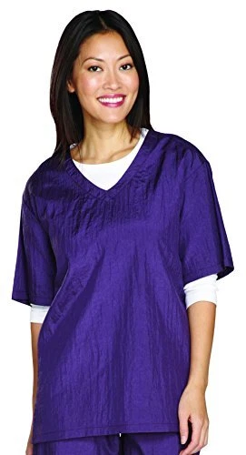 V-Neck Grooming Smocks - Comfortable Pull-Over Nylon Tops for Professional Pe...