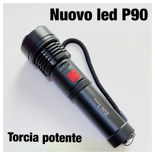 TORCIA LED MULTIFUNZIONALE P90 Con Zoom Portatile Ricaricabile Usb EUR  25,50 - PicClick IT