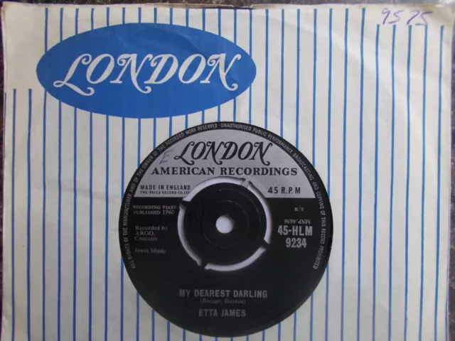 Ex Uk London 45 - Etta James - "My Dearest Darling" / "Girl Of My Dreams"