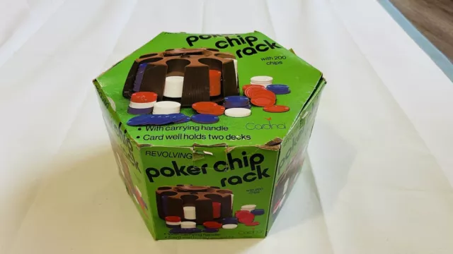 Vintage Cardinal Revolving Poker Chip Rack In Original Box!