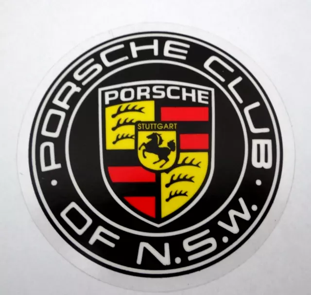 Aufkleber Plakette Porsche Club of N.S.W. New South Wales Australia 80er