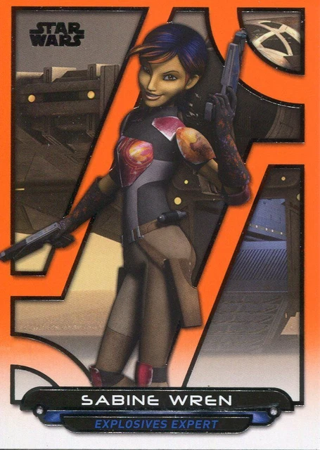Star Wars Galactic Files Reborn Orange Parallel Base Card REB-3 Sabine Wren