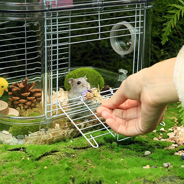Hamster Gerbil Mouse Small Pet Cage Transparent Clear Single Tier Storey Play UK