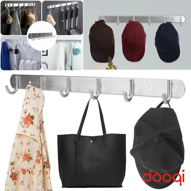 Hooks Wall Mount Key Bag Towel Rack Hanger Holder Coat Robe Hat Clothes Rack