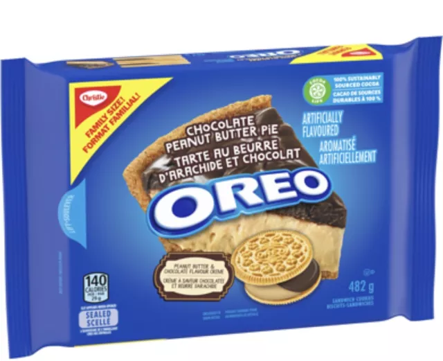 OREO CHOCOLATE PEANUT Butter Pie Cookies Snack 482g Box Delicious ...