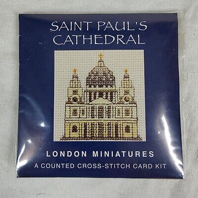Kit de tarjetas de punto de cruz decorativo en miniatura de la catedral de San Pablo de Londres