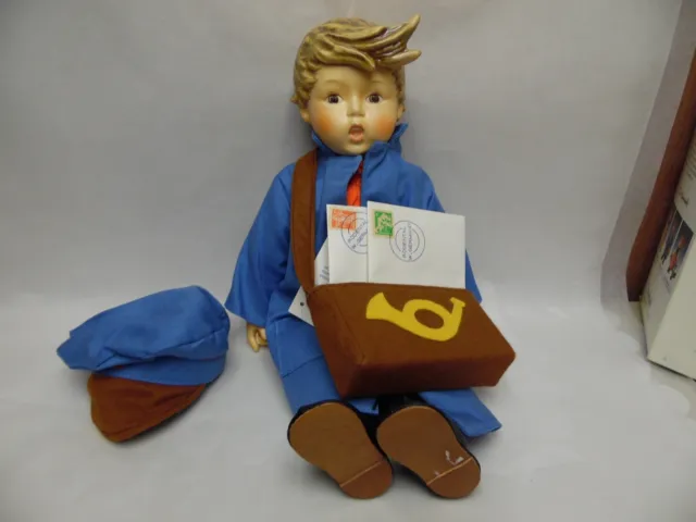 MI Hummel Postman Doll - Cloth Body, Ceramic Head, Hands & Feet