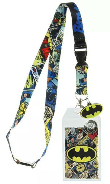 Batman Lanyard Keychain with ID Holder and Rubber Charm Batman Lanyard Keychain with ID Holder and Rubber Charm