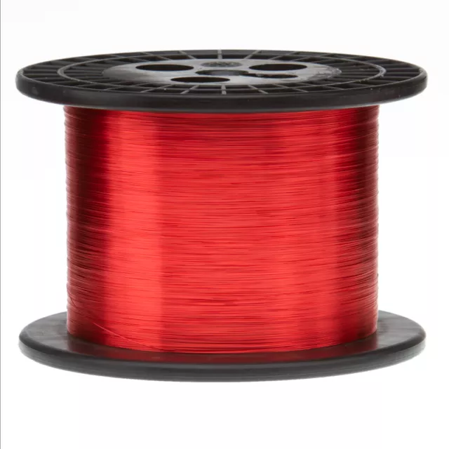 30 AWG Gauge Enameled Copper Magnet Wire 5.0 lbs 16060' Length 0.0108" 155C Red