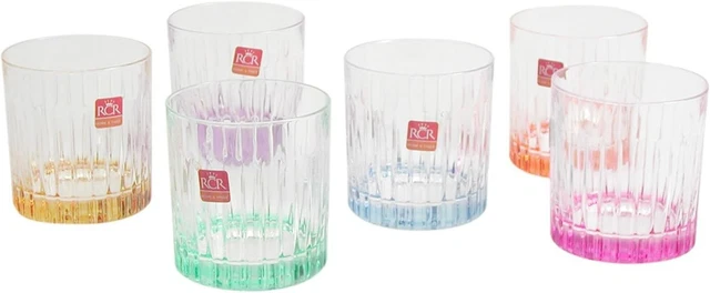 Set Complet De 24 Verres Santi Murano, 12 Eaux + 12 Vins, En Verre De Murano, Neuf