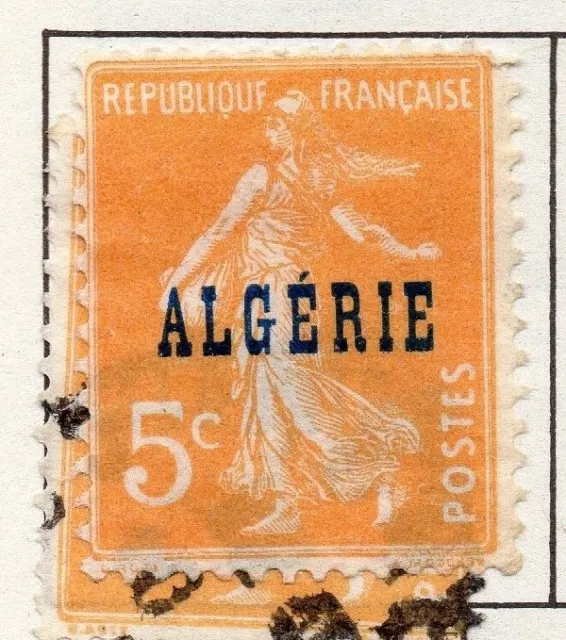 Algeria 1924 Early Issue Fine Mint Hinged 5c. Optd 170505