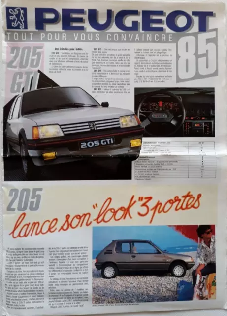 catalogue brochure publicitaire prospectus Peugeot gamme 1985