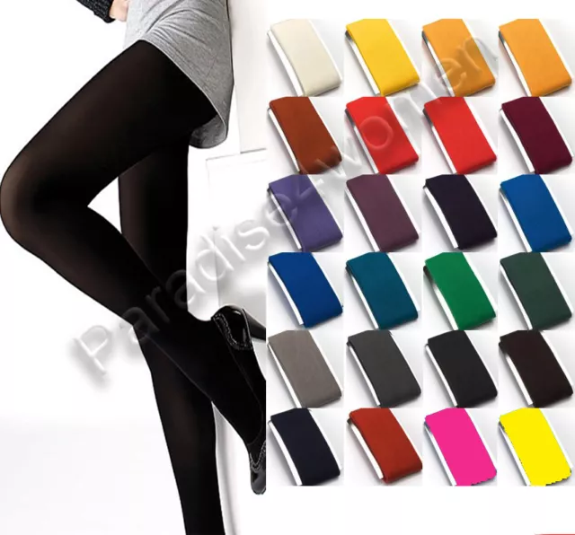 New WOMENS Microfibre TIGHTS, 40 or 100 Denier,Various Sizes S-XL and 25 Colours