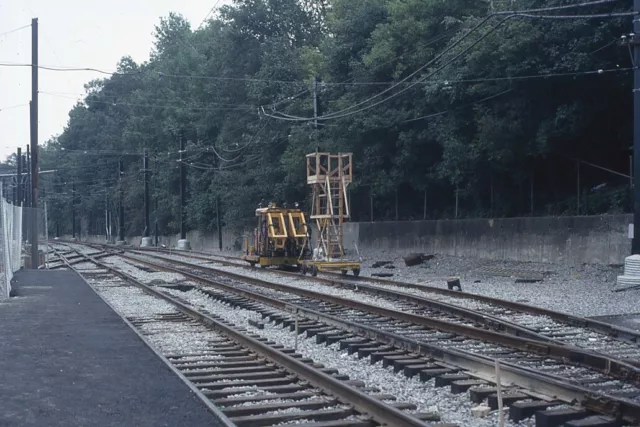 Trolley Slide - Boston MBTA Upper Reservoir Yard Car House 1981 Line Equipment
