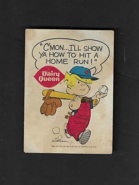 unused vintage 1974 Sticker Dairy Queen  - C'MON,  SHOWYA HOW HOME RUN Baseball