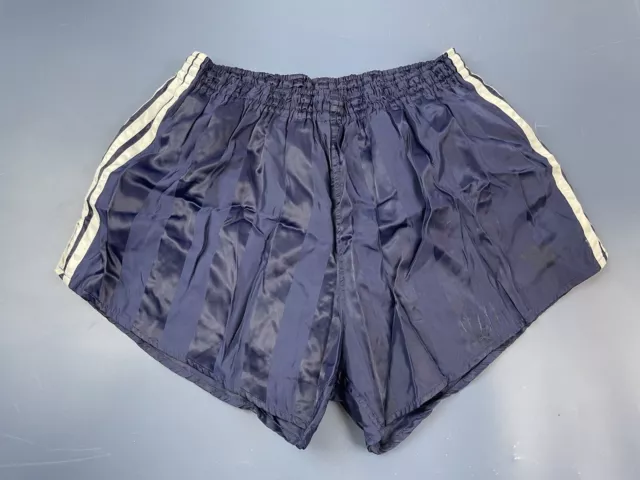 Vintage Adidas 1990'S Football Nylon Blue Shorts Running Size L Adult