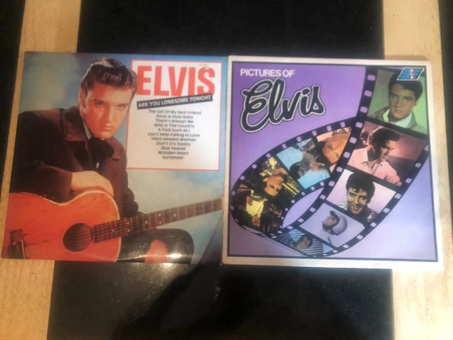 ELVIS PRESLEY X 2 Pictures Of Elvis + Are You Lonesome Tonight Vinyl Lp ...