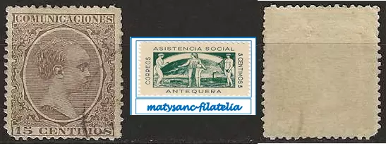 España 1889-1901. Edifil 219. Alfonso Xiii. Tipo Pelón "Comunicaciones". Usado.