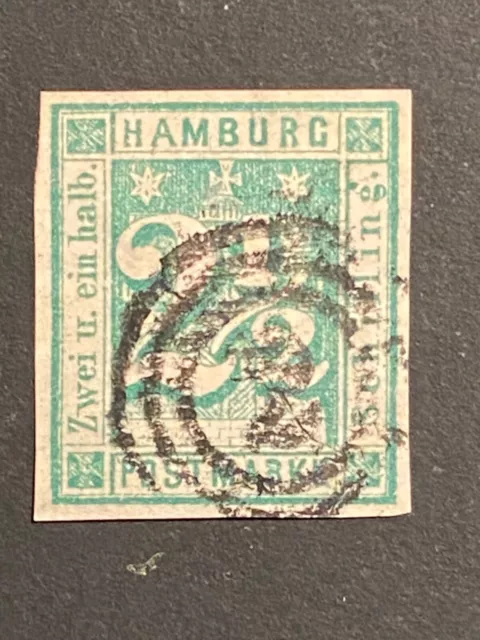 HAMB Hamburg 1864, MiNr. 9 ( 2 1/2 S ), gestempelt