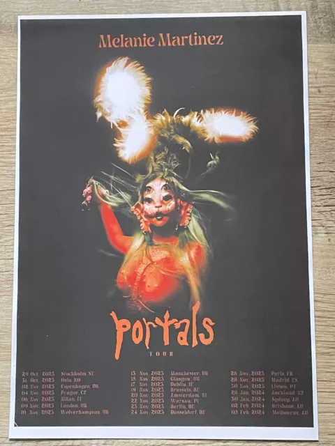 Melanie Martinez concert poster - UK Europe tour 2023-2024 show gig memorabilia.