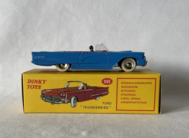Boxed 2013 Dinky Atlas Toy Car 555 Ford Thunderbird Cabriolet 4659104 #FT2