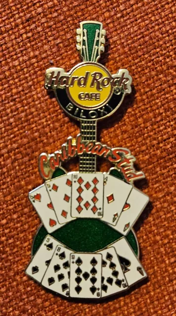 HARD ROCK CAFE pin BILOXI MISSISSIPPI  CARIBBIAN STUD CASINO CARD GAMES 2007