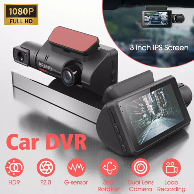 DVR Dashcam Dual 1080P Auto Kamera Recorder Nachtsicht HDR G-Sensor Videokamera