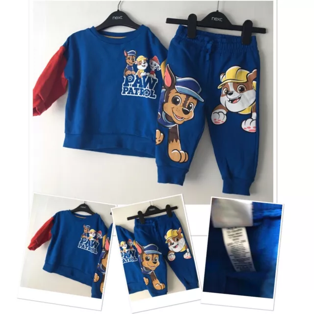 Next baby boys paw patrol joggers & sweatshirt set 12-18 months