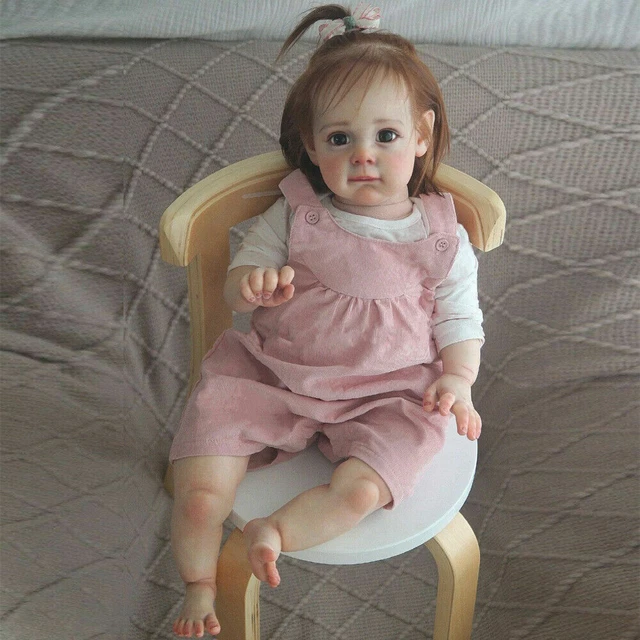 24" Handmade Toddler Girl Reborn Baby Dolls Lifelike Newborn Gift Doll + Clothes