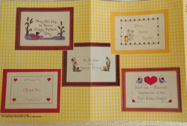 SAZONADO CON AMOR 5 Patrones de Punto de Cruz: Amor, Día del Padre, Pascua, Madre +