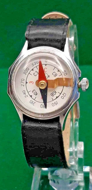 JewelryWe Orologio Uomo Punky Militare – Grande Quadrante Con Doppio Fuso, Bussola E Termometro Decorativi – Cinturino In Pelle Vintage – Regalo Con Custodia - 3