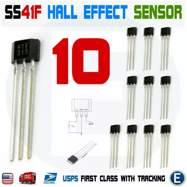 10pcs SS41F SS41 Hall Effect Sensor Honeywell Microswitch Bipolar Position USA