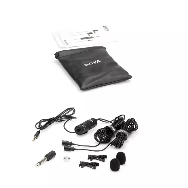 BOYA BY-M1DM Dual Omni-directional Lavalier Microphone for Android Smartphones o