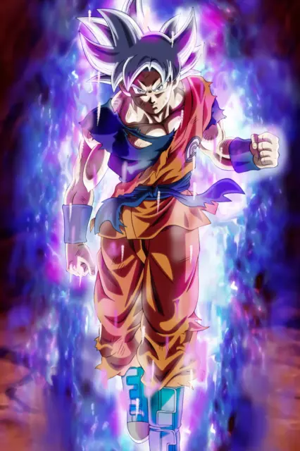 Dragon Ball Poster Goku Ultra Instinct Incomplete walk 12inx18in Free  Shipping