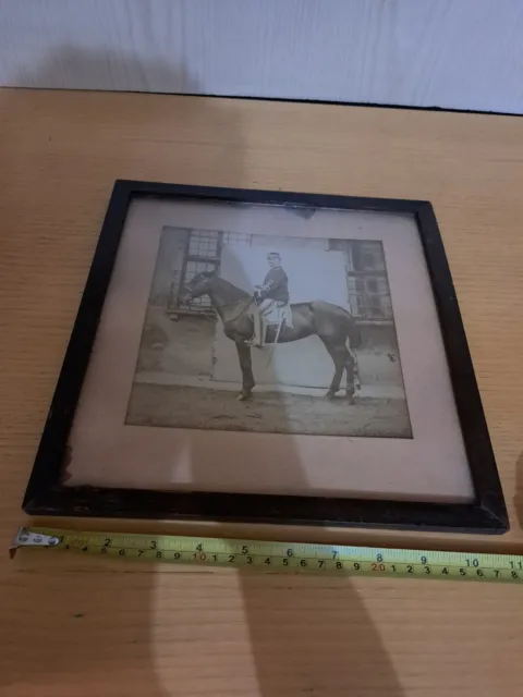 Quadro Foto Vecchia  Soldato a cavallo Cavalleria Esercito Foto militare 2