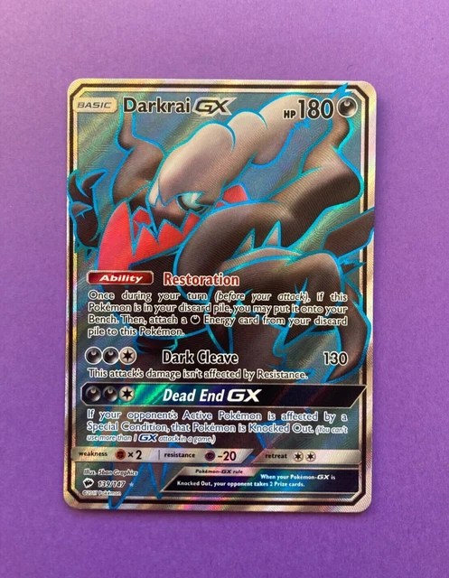 Pokemon S&M Burning Shadows 139/147 Darkrai Gx Full Art Ultra Rare
