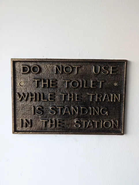 Railway Toilet Sign - Heavy Cast Iron - LNER  London Hornby Flying Scotsman 2