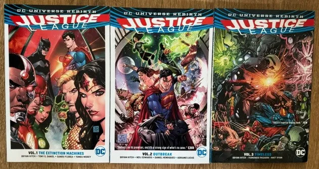 Justice League 1,2,3 bundle Paperback TPB Graphic Novel DC Comics Rebirth Hitch