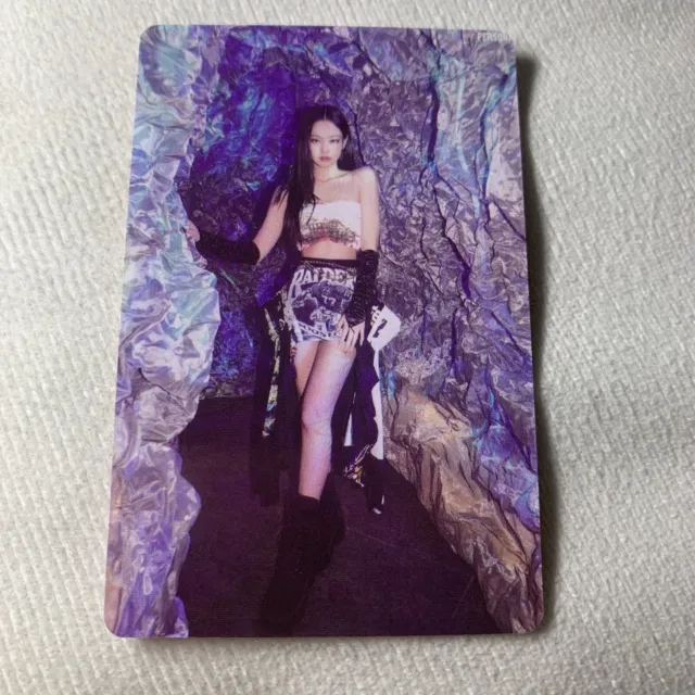 JENNIE BLACKPINK Pink 1996 Daily Life Celeb K-pop Girl Photo Card Metallic