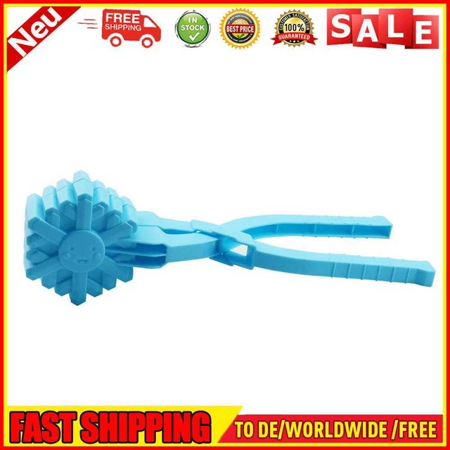 Snowflake Shape Snowball Clip Plastic with Handle Winter Sports Toys (Blue)
